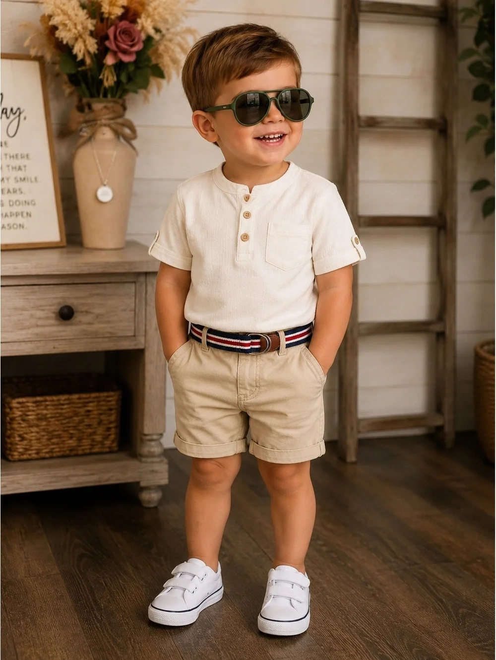 Janie and Jack Kids' Green Aviator Sunglasses with UV Protection